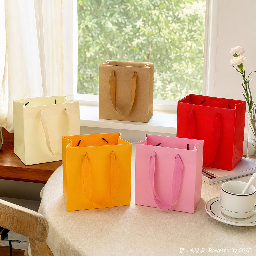 Colorful gift bags, souvenir packaging boxes, running lights, festival gift wrapping paper, hand-held takeout bags details Picture