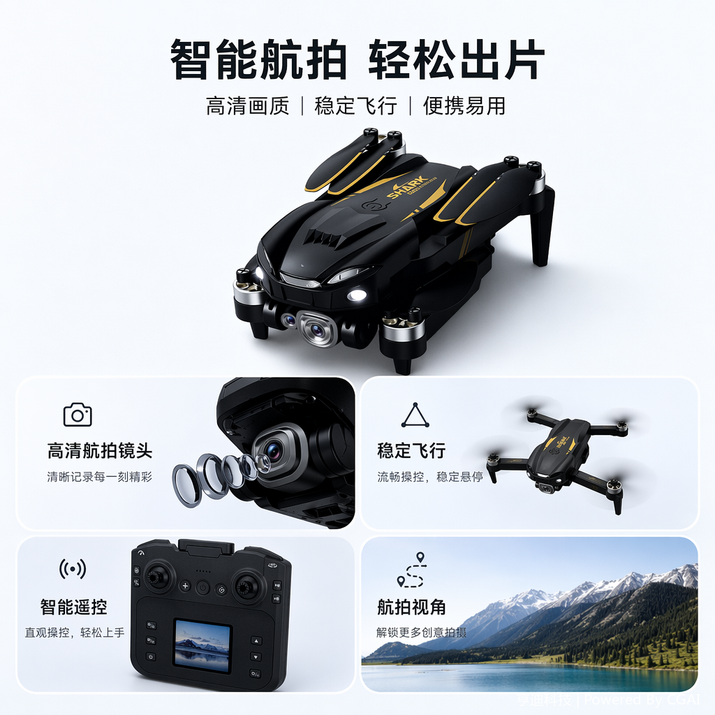 高端无人机4K 防抖航拍无人机 一键返航新手儿童遥控飞机