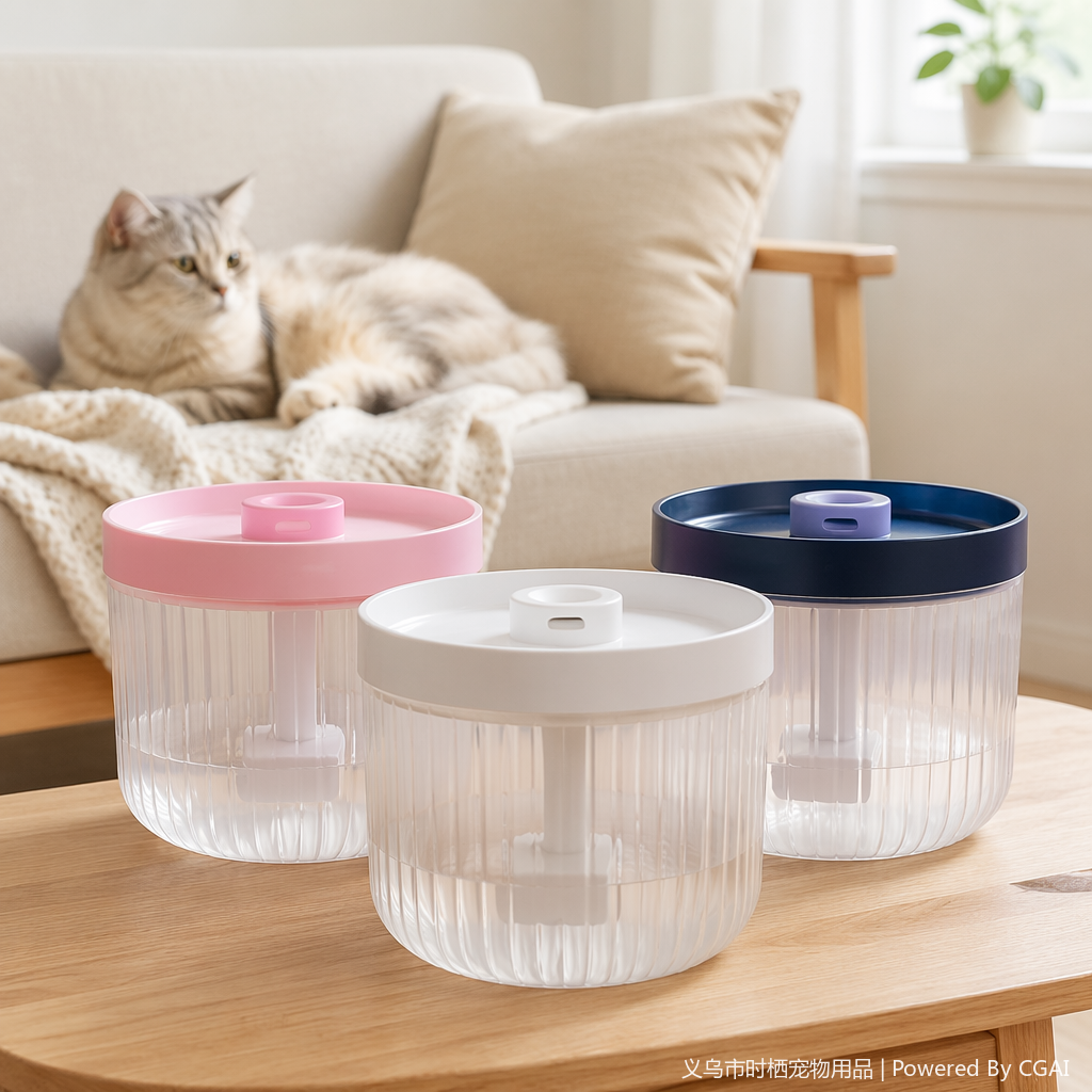 宠小到大猫咪饮水机自动宠物无线水泵不插电喝水器循环流动饮水器