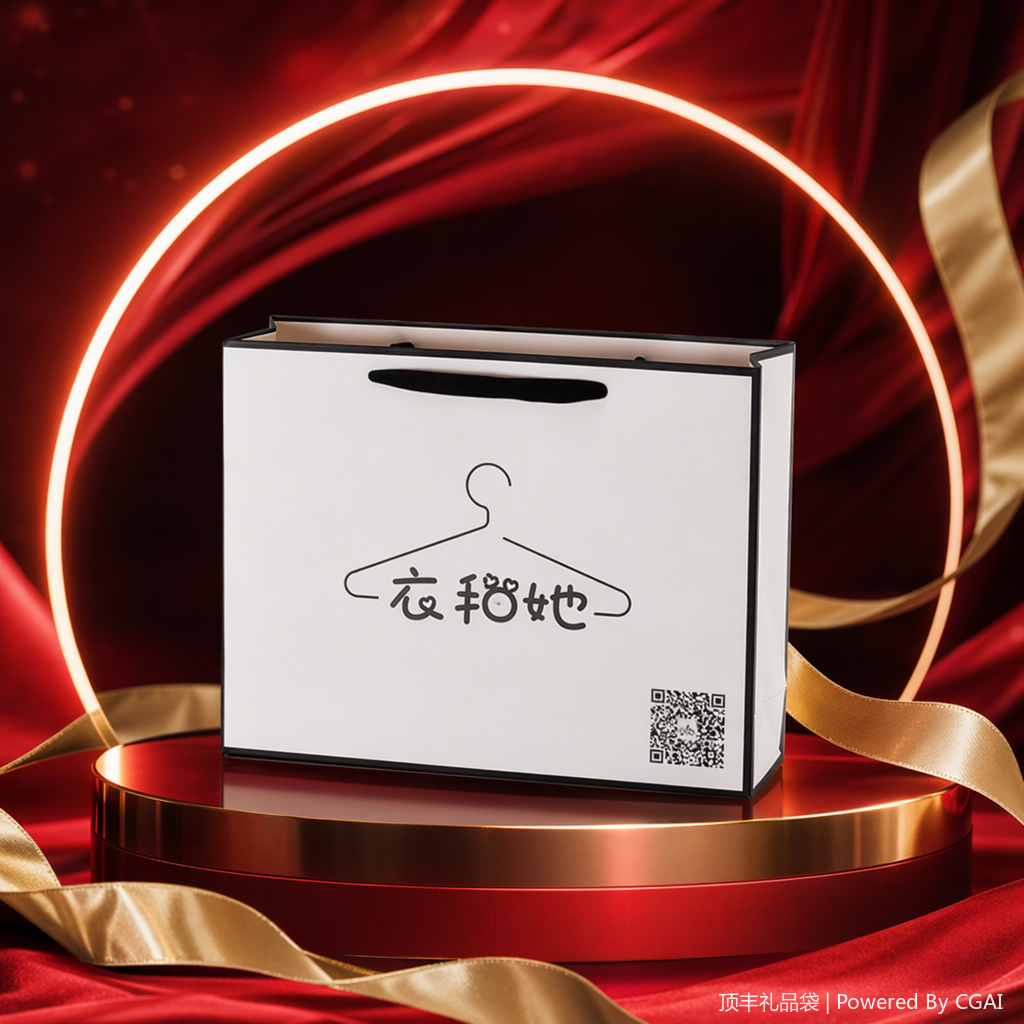 Special eco-friendly kraft paper gift packaging box for running light souvenirs, festival hand-held takeout bag Specification image