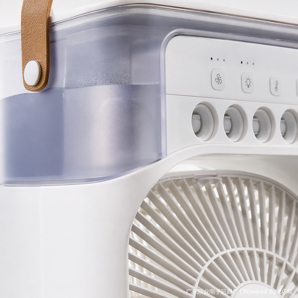 Simple three-color portable spray air conditioner fan Application Scenario