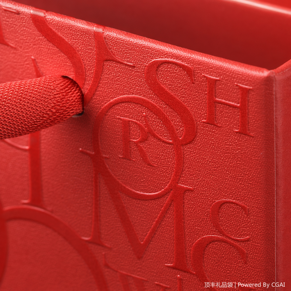 Red souvenir packaging box, running light, festival gift wrapping paper, hand-held takeout bag Application Scenario