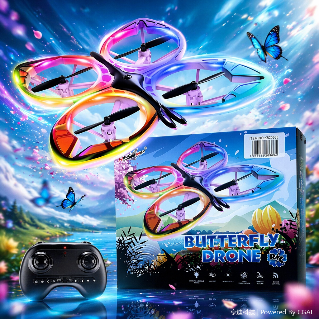 Retail and wholesale of digital 3C color butterfly drones Specification image
