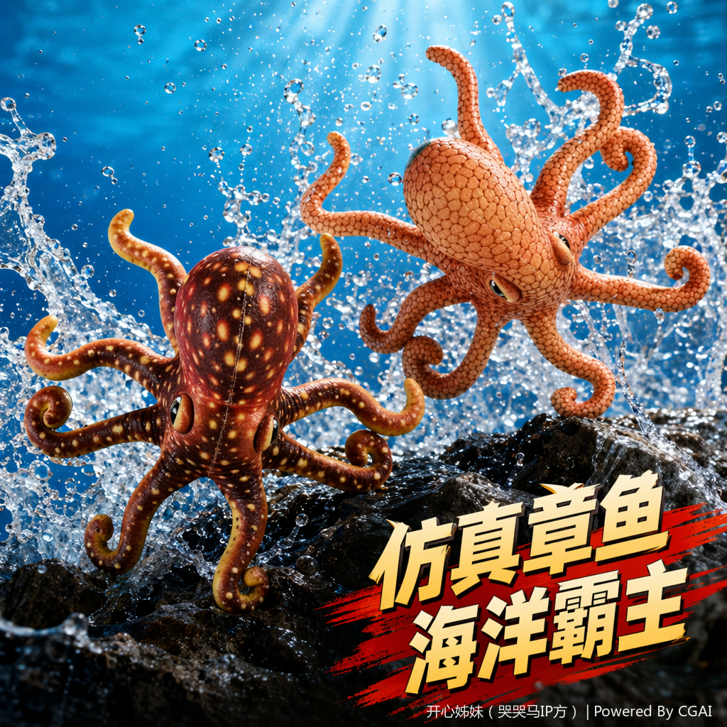 Colorful octopus dolls, other figurines, soft and cute plush toys, 30cm / 50cm Specification image