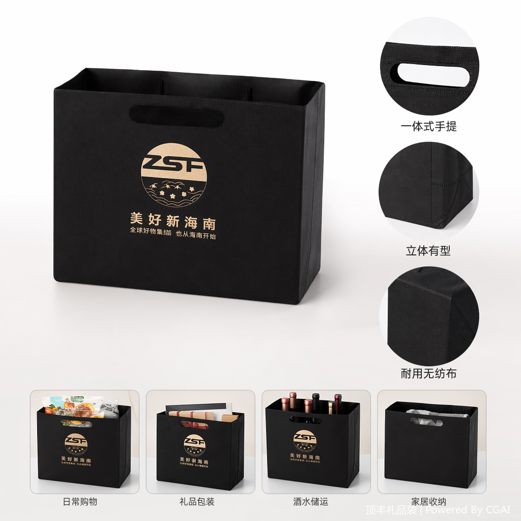 Running light souvenir, thickened kraft paper gift box, festival takeout handbag