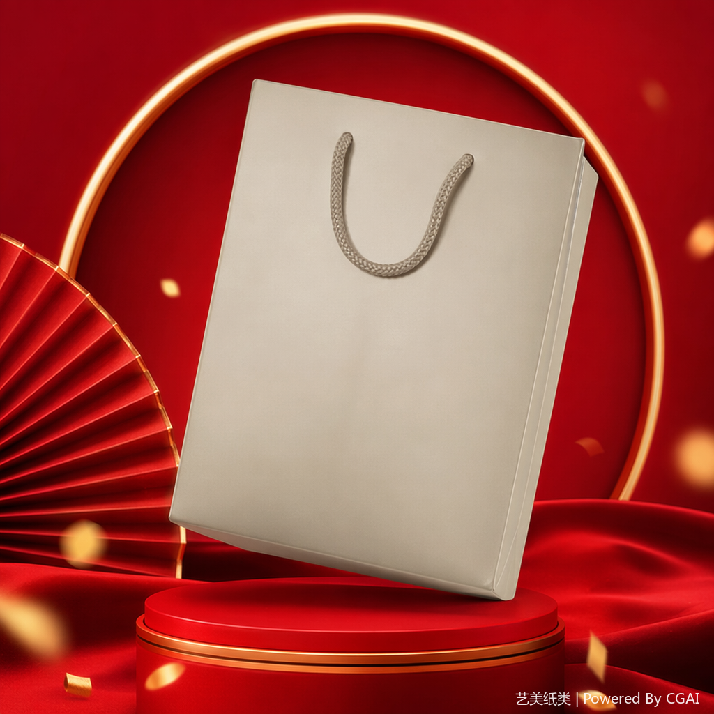 Running light souvenir gift box, festival gift, hand-held takeout bag, eco-friendly paper packaging Specification image