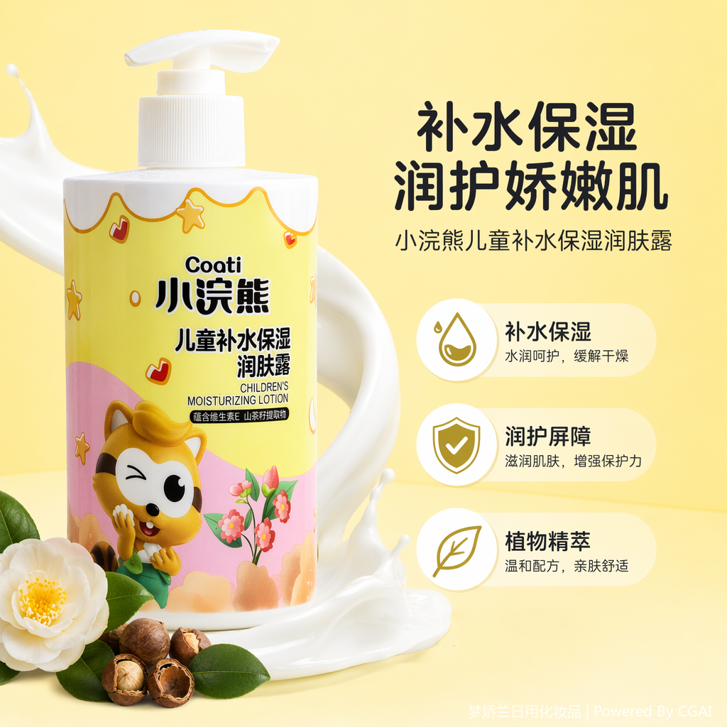 Little Raccoon Whey Protein Children's Hydrating and Moisturizing Vitamin E Body Lotion