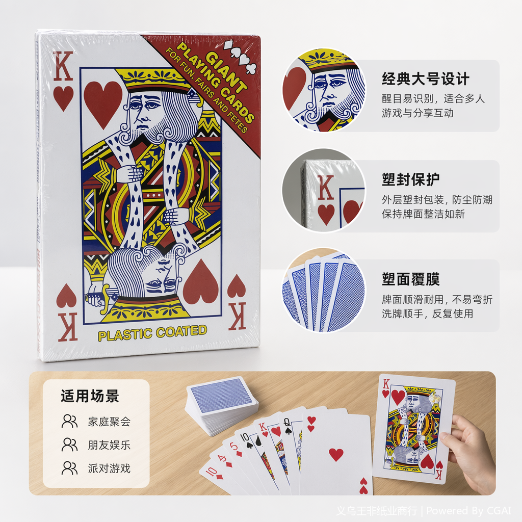 红色巨型扑克牌盒盲盒装石膏娃娃白胚超轻粘土DIY玩具三岁