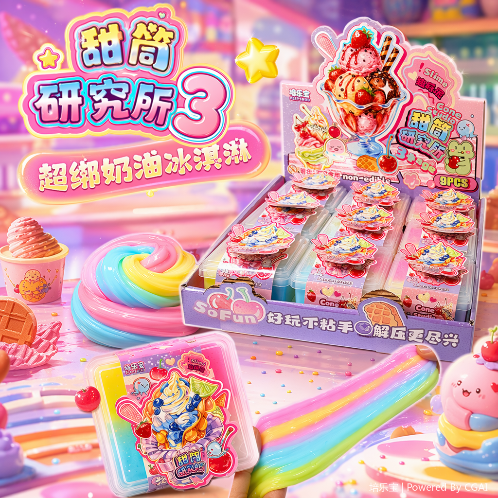 Peilebao - Ice Cream Cone Research Institute Fun Clay Peilebao - Application Scenario