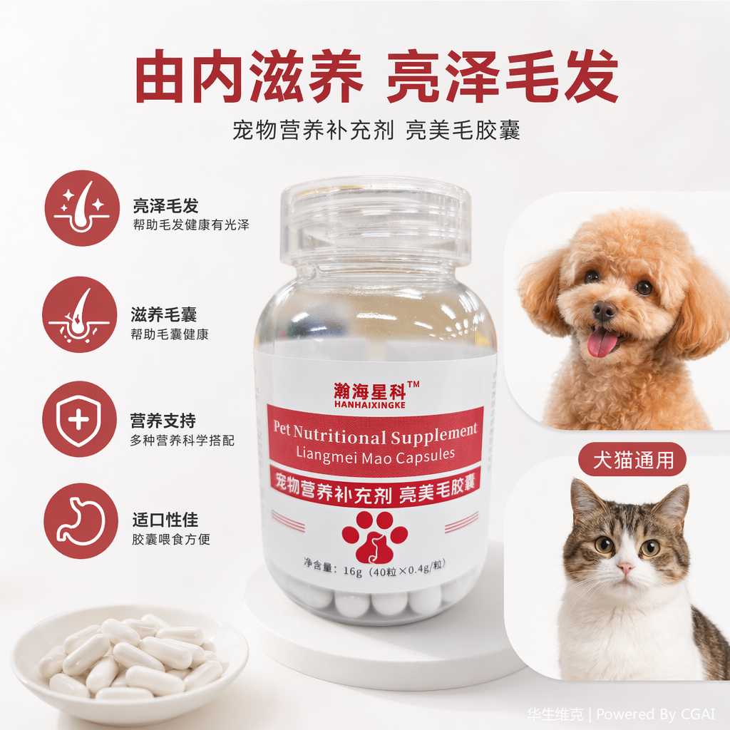 亮美毛胶囊宠物营养补充剂 