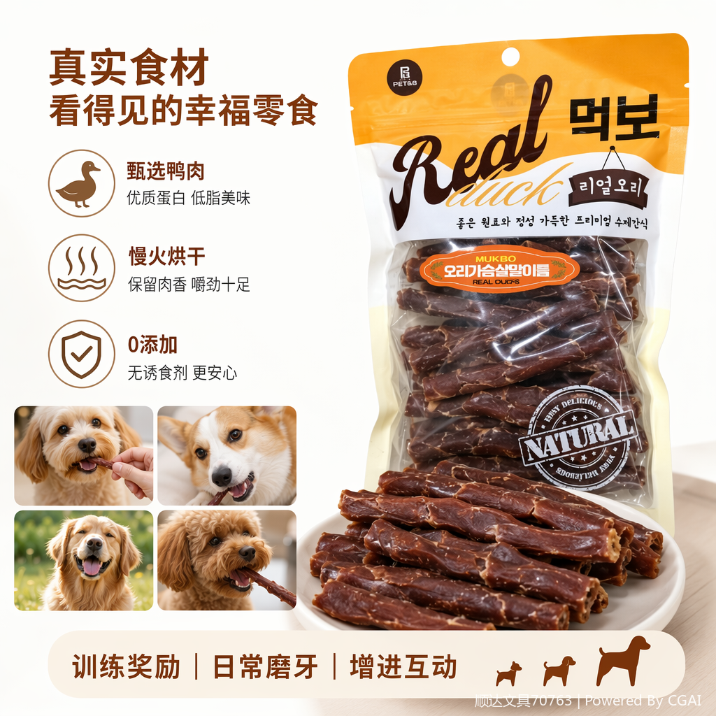 宠物狗狗零食鸡肉方片磨牙棒鸭肉卷鸭肉切丝肉干泰迪狗零食批发定制