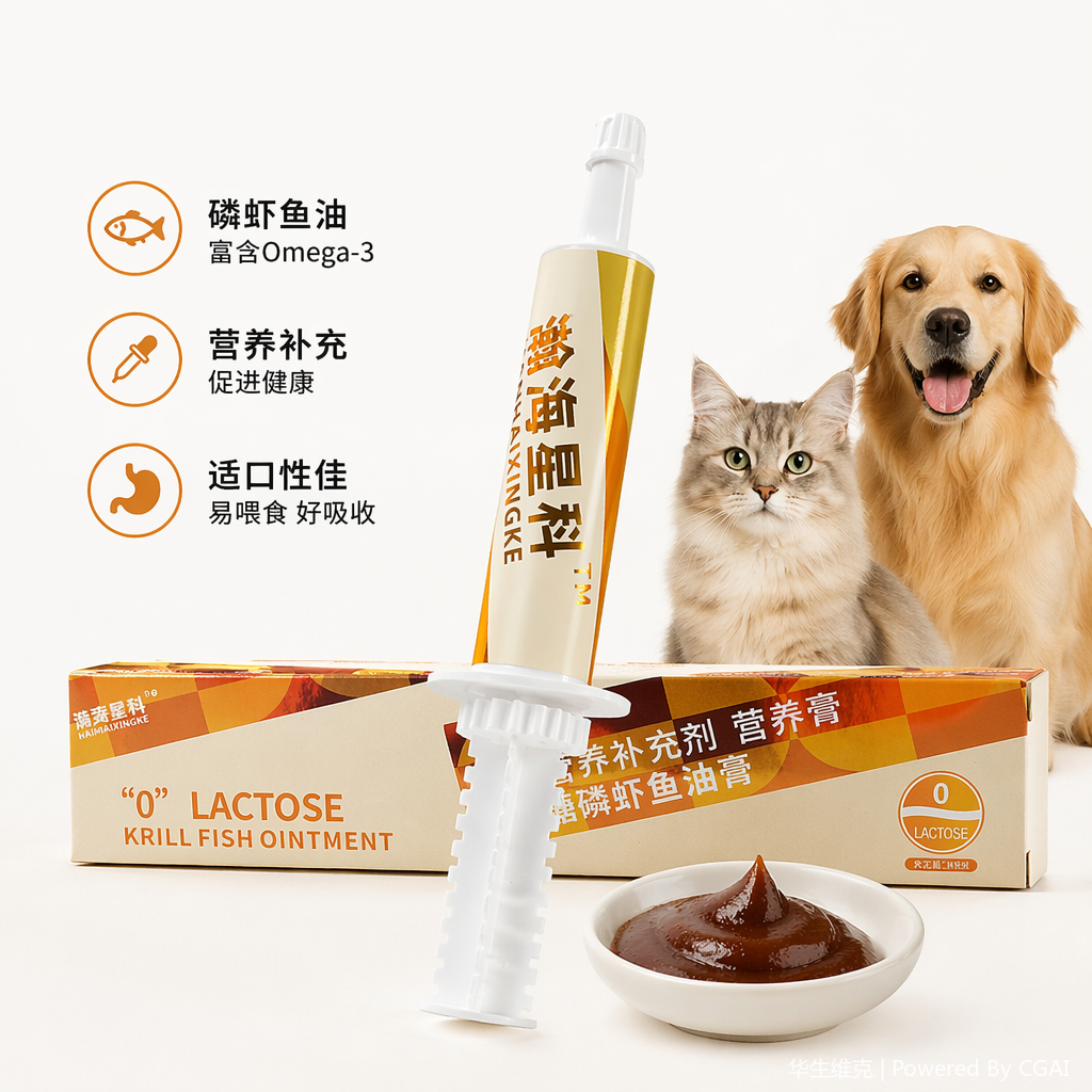 宠物营养补充剂磷虾鱼油膏