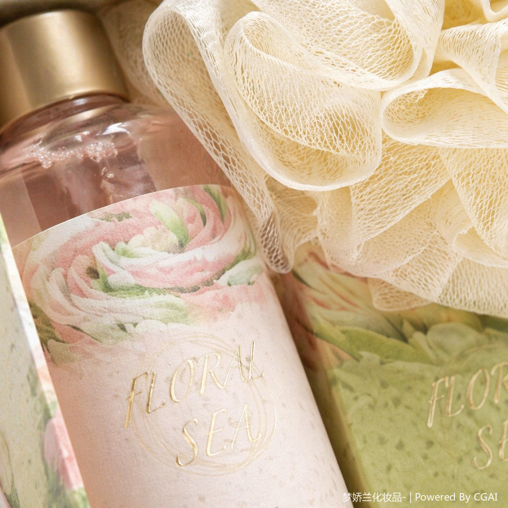 The Flower Sea series bath set includes body wash, bath balls and bath salts Application Scenario
