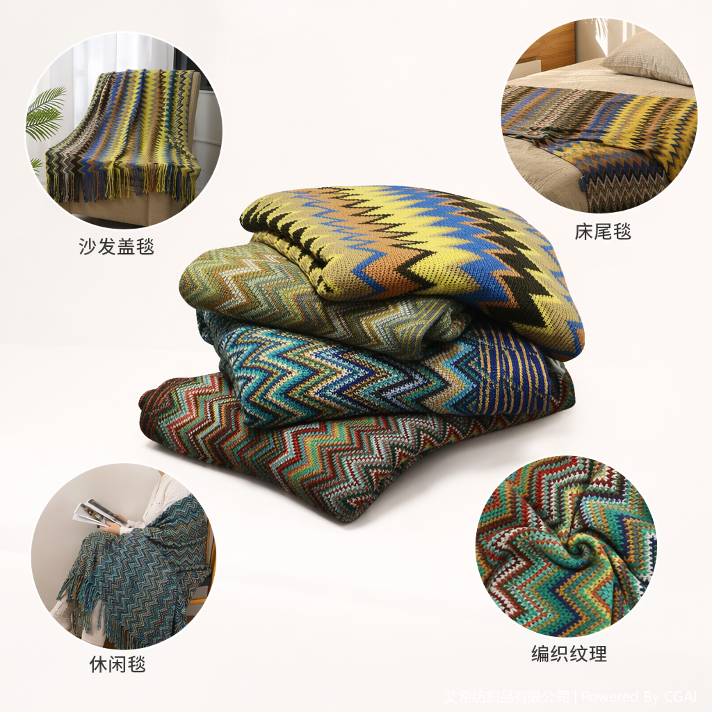 【 Elshi 】 Sofa blanket, cover blanket, Nordic blanket, summer knitted blanket, office nap blanket, air conditioning blanket, lap blanket 091255147