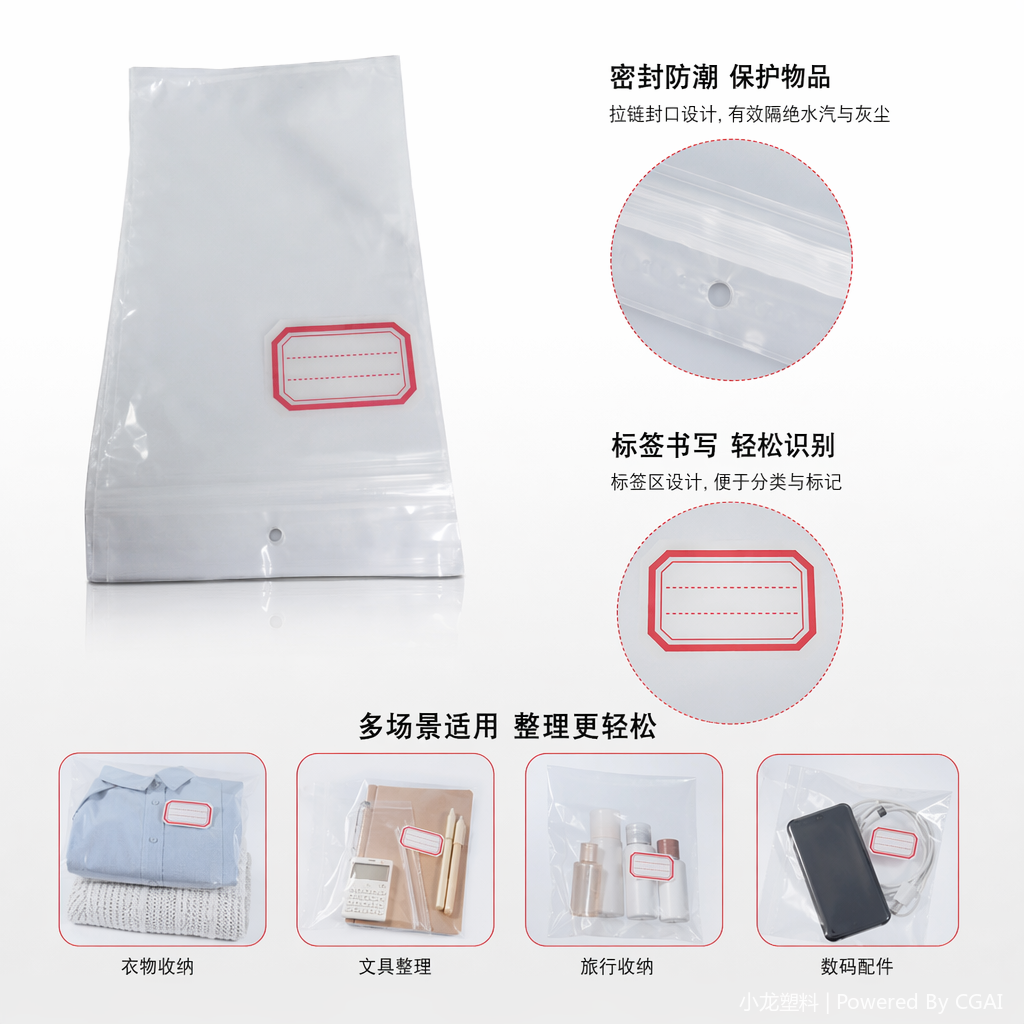 PE PVC OPP通用自封袋 透明防潮密封保鲜袋 塑料食品级收纳袋
