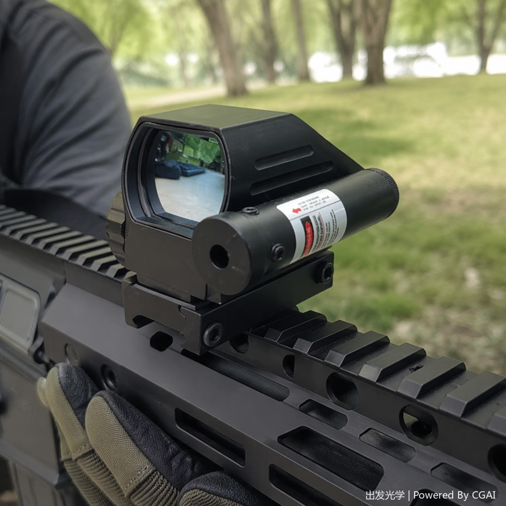 The black red dot sight with a laser pointer is suitable for a variety of outdoor sports details Picture