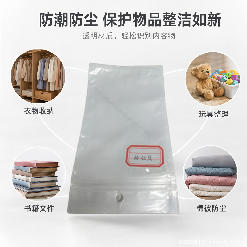 PVC plastic self-sealing bags and PE OPP universal sealing bags are available in multiple specifications