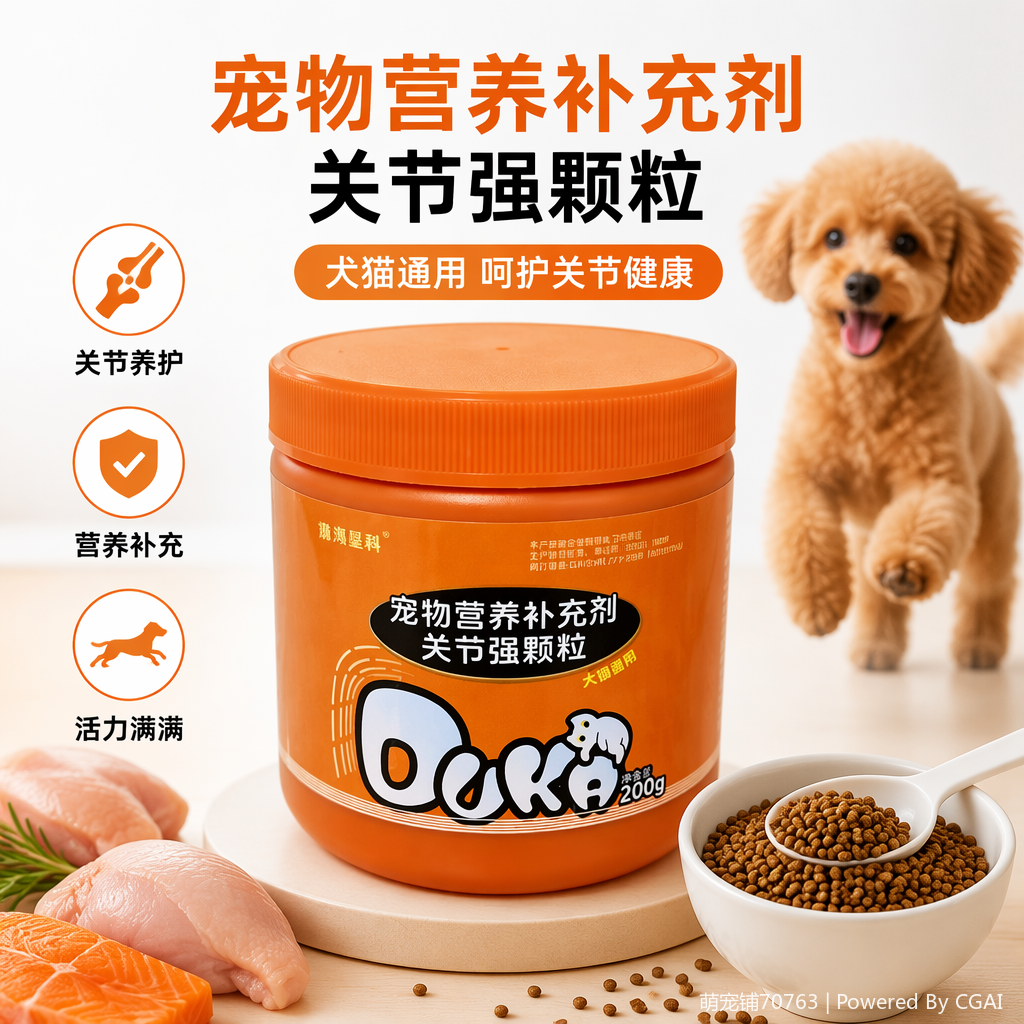 Canned pet probiotics, joint strength, nutritional supplement granules, soft granules, OEM, dog and cat pet nutritional supplement, calcium supplement health product factory, lecithin soft chewable tablets details Picture