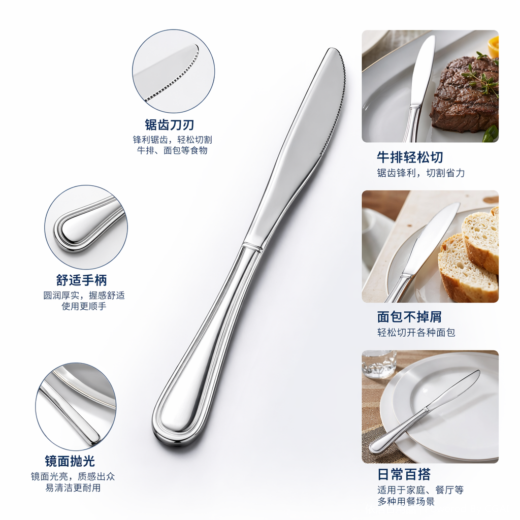 Silver ornamental knife craft ornaments, home decoration, collectible grade metal knives