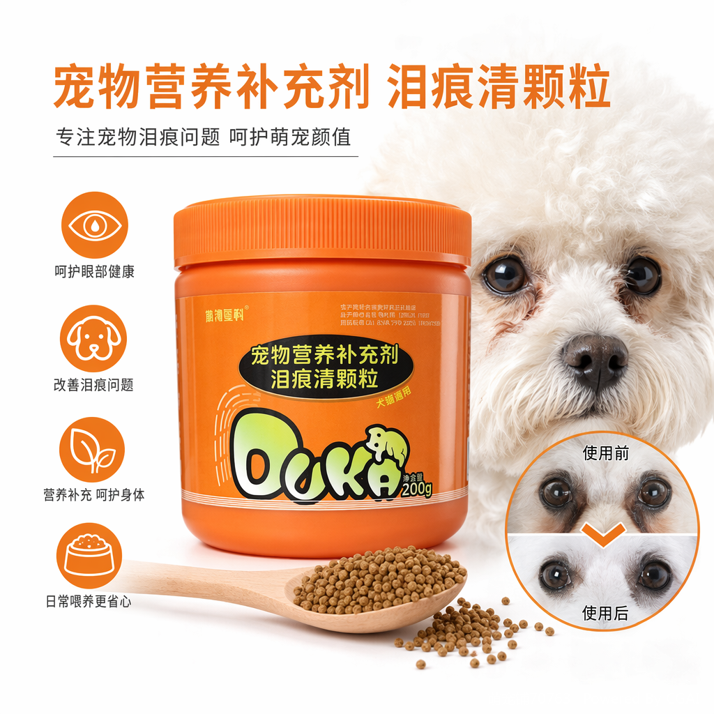 软颗粒狗狗猫咪宠物营养补充剂保健品工厂咀嚼片泪痕清颗粒