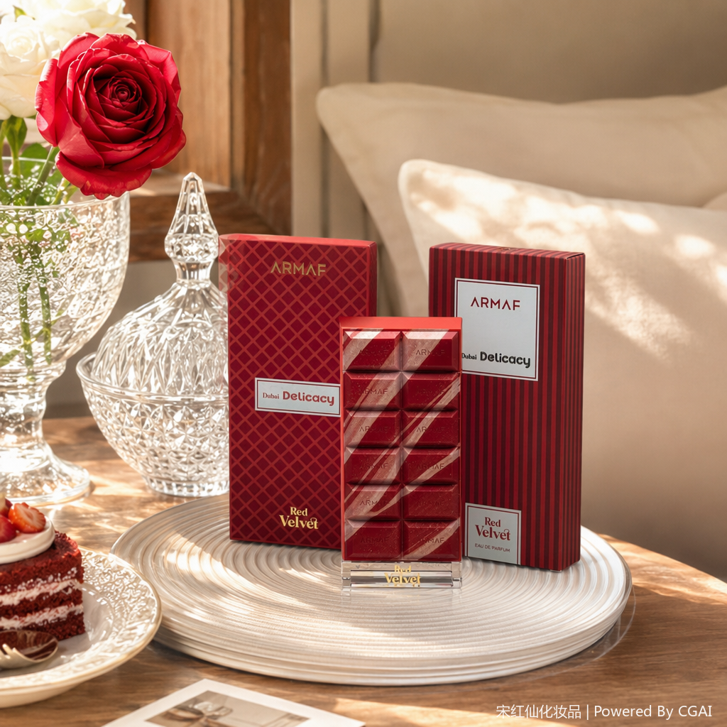 ARMAF Dubai Red Velvet Chocolate-shaped Women's Perfume 75ml Body Fragrance Spray details Picture