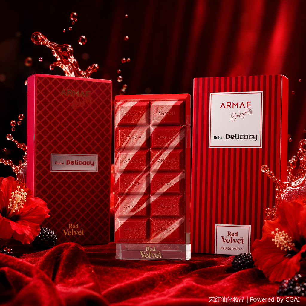 ARMAF Dubai Red Velvet Chocolate-shaped Women's Perfume 75ml Body Fragrance Spray Specification image