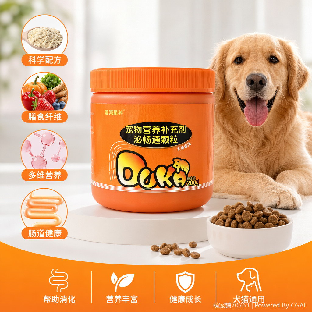 Canned pet nutrition supplement, Bi Chang Tong Granules, probiotics, pet dog calcium supplement health product, amine hip joint care soft Chewable granules details Picture
