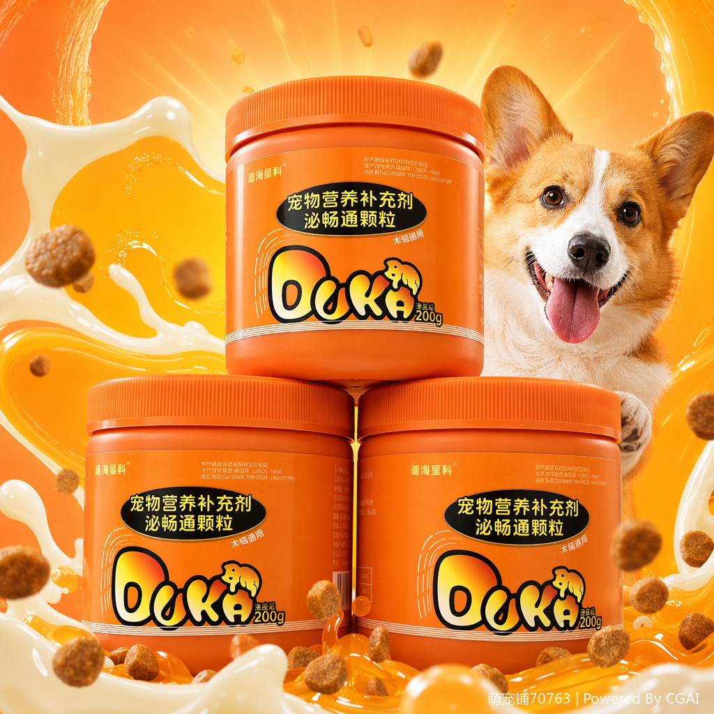 Canned pet nutrition supplement, Bi Chang Tong Granules, probiotics, pet dog calcium supplement health product, amine hip joint care soft Chewable granules Specification image