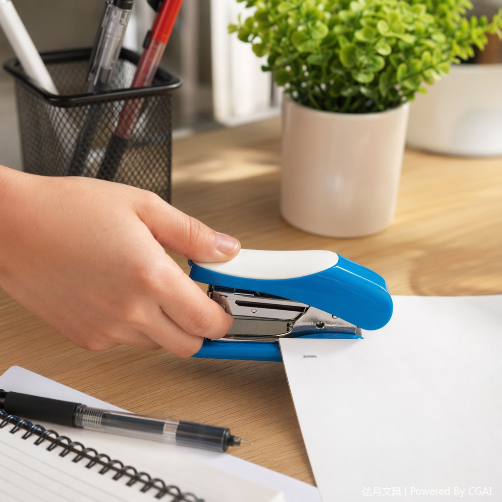 Color stapler, high appearance level mini stapler set, office small size portable binding device details Picture