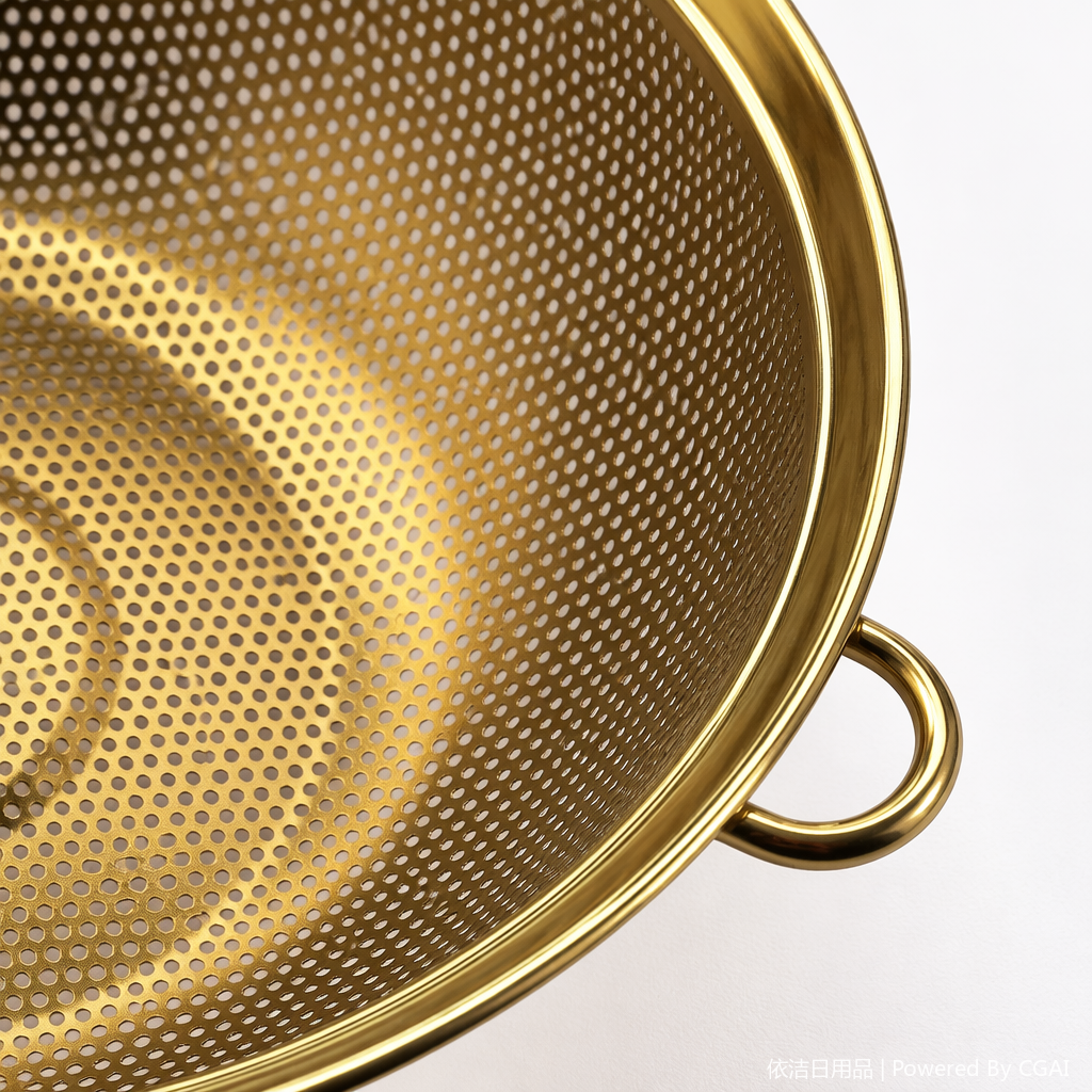 Golden fine filter screen, quick and smooth filtration! Filter soy milk, sieve flour, filter tea residue, and rinse sauces. Sturdy, durable and easy to clean, a must-have kitchen tool! Application Scenario