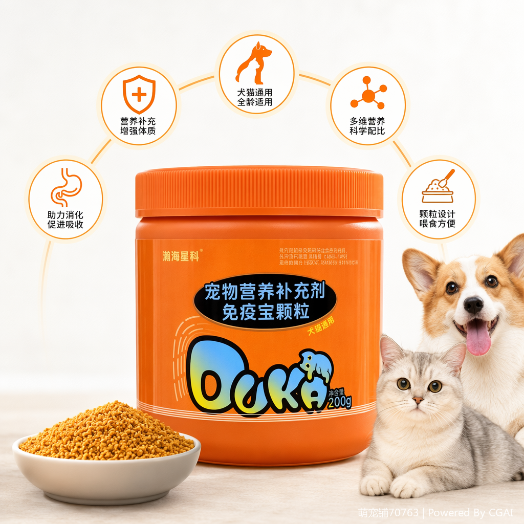 Canned pet nutrition supplement: Immune Treasure Granules, Shark Chondroitin, pet dog calcium supplement health product, Amine Hip Joint Care Soft Chewable Granules details Picture