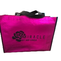 Eco-friendly thickened super-large laminated non-woven fabric drawstring handbag, reusable shopping storage bag Item Picture