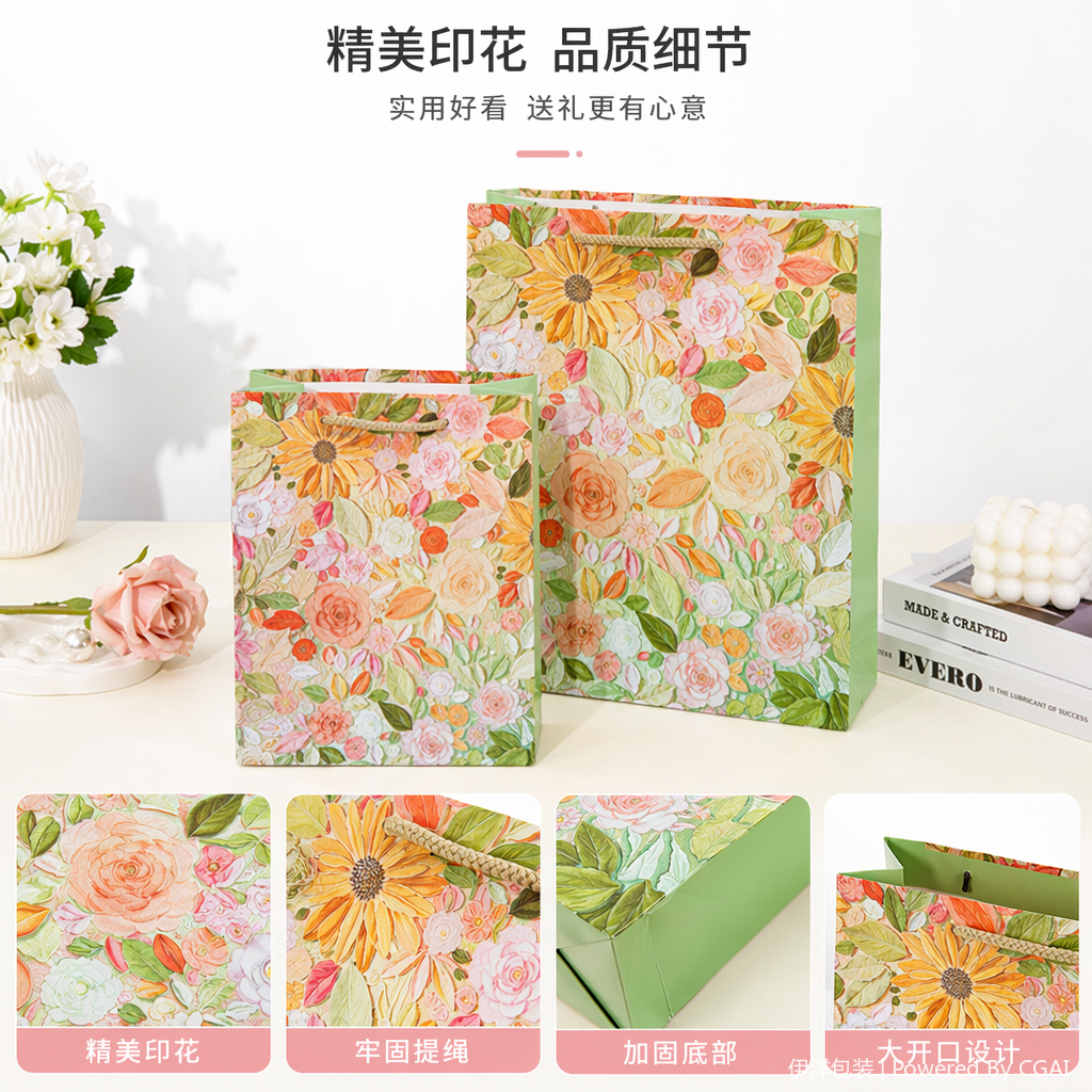 纸制礼盒手提外卖袋节日礼品包装跑步灯专用包装纸图