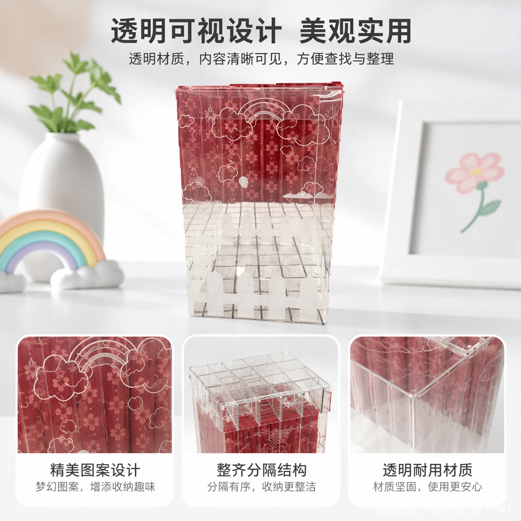 香水专用纸制透明伴手礼盒 精致礼品盒18×12×8cm