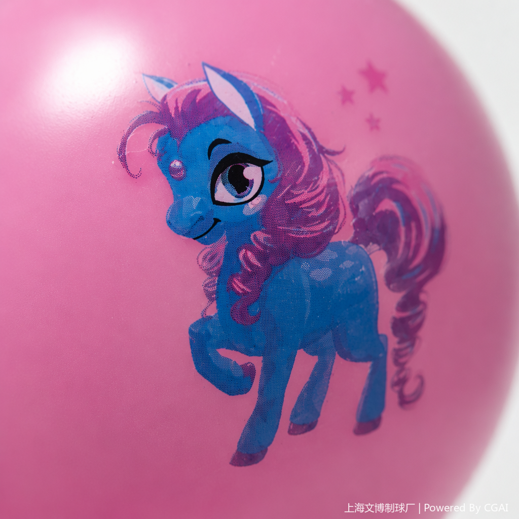 Blue cartoon pony inflatable football Application Scenario
