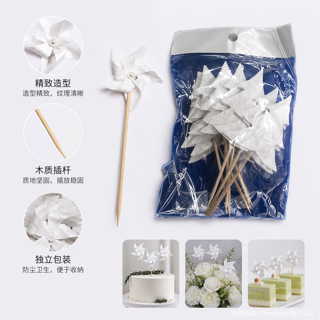 白色星星喜字铝膜气球套装派对乳胶气球装饰插签