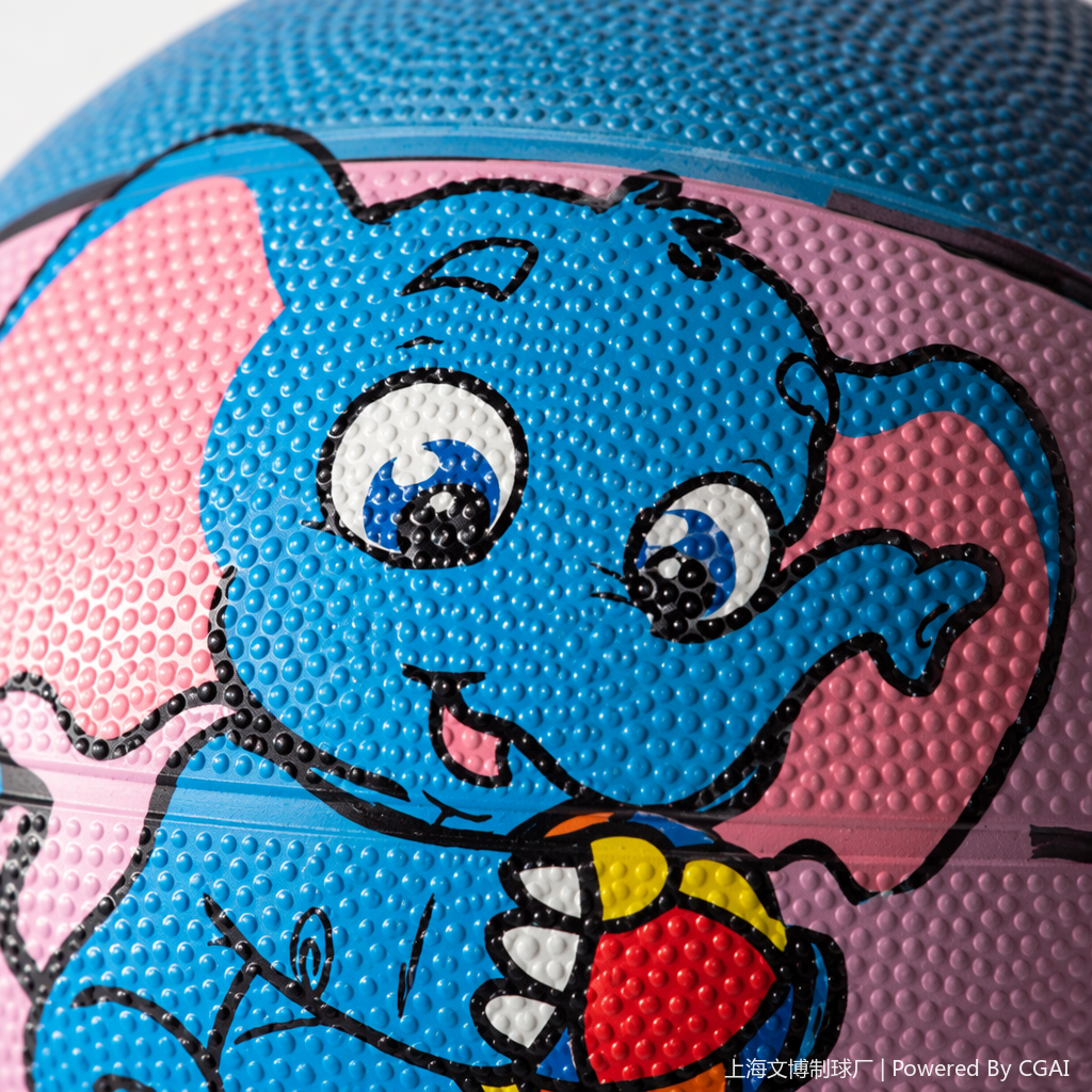 The blue cartoon elephant basketball children's training ball is made of rubber and is anti-slip and wear-resistant Application Scenario