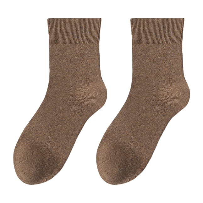 Brown sportswear casual cotton socks for men and women, long trendy socks, disposable men's socks Item Picture