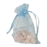Shanshan Bag-making light blue organza drawstring drawstring bag for powder crystal silk scarf packaging cloth bag Item Picture