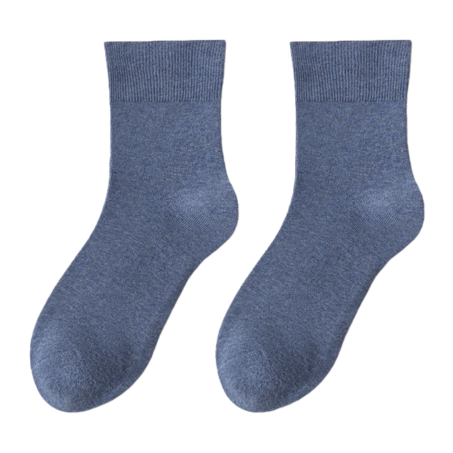 Denim blue sporty casual cotton socks for men and women, long trendy socks, disposable men's socks Item Picture