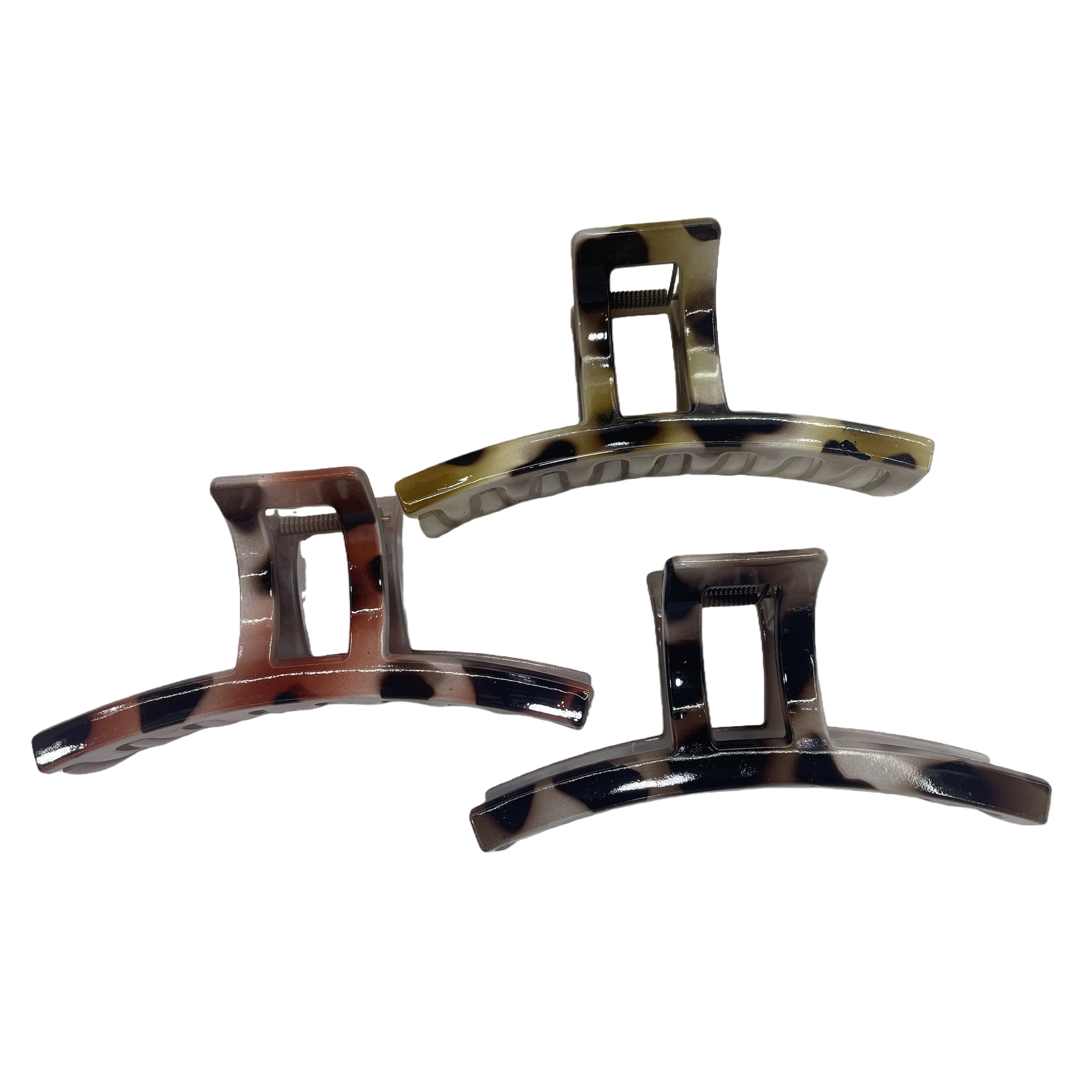 Three types of tortoiseshell patterned large claw clips for ladies, hairpin accessories Item Picture