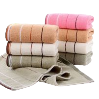 Colorful striped ice-feel sports towel for hotel use, stacked style Item Picture