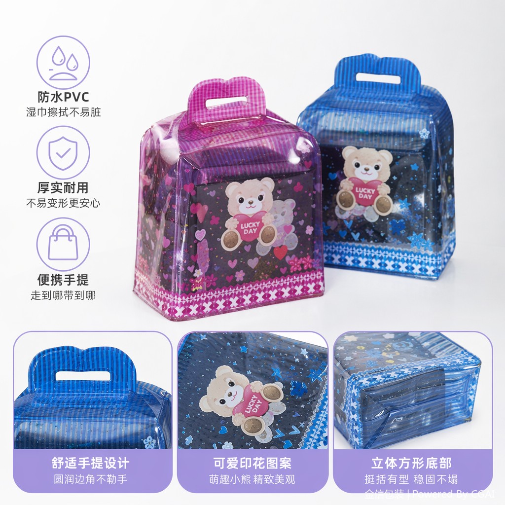 Paper gift box with hand-held takeout bag for festival gift packaging, specially designed for running lights