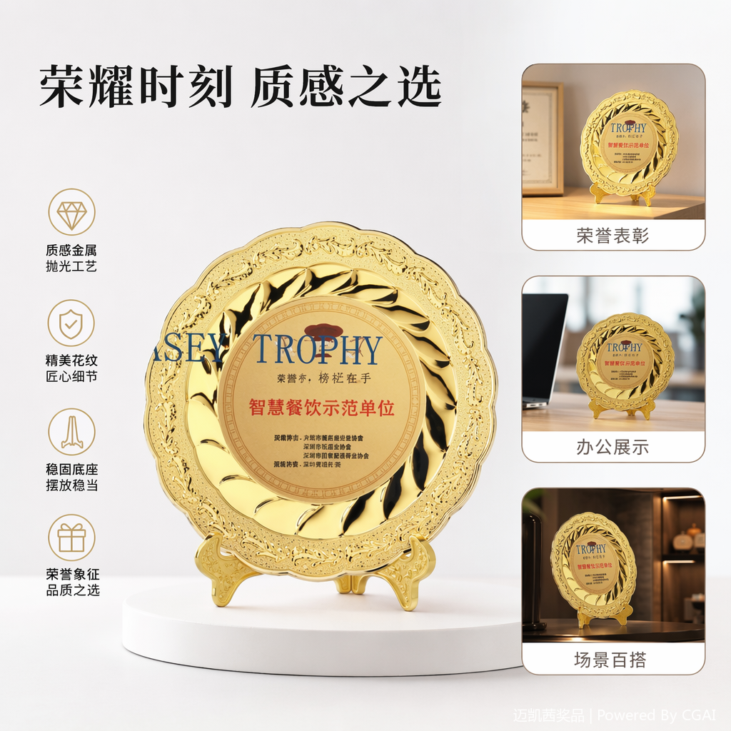 鸿运金色水晶篮球奖杯奖牌金属奖品礼物