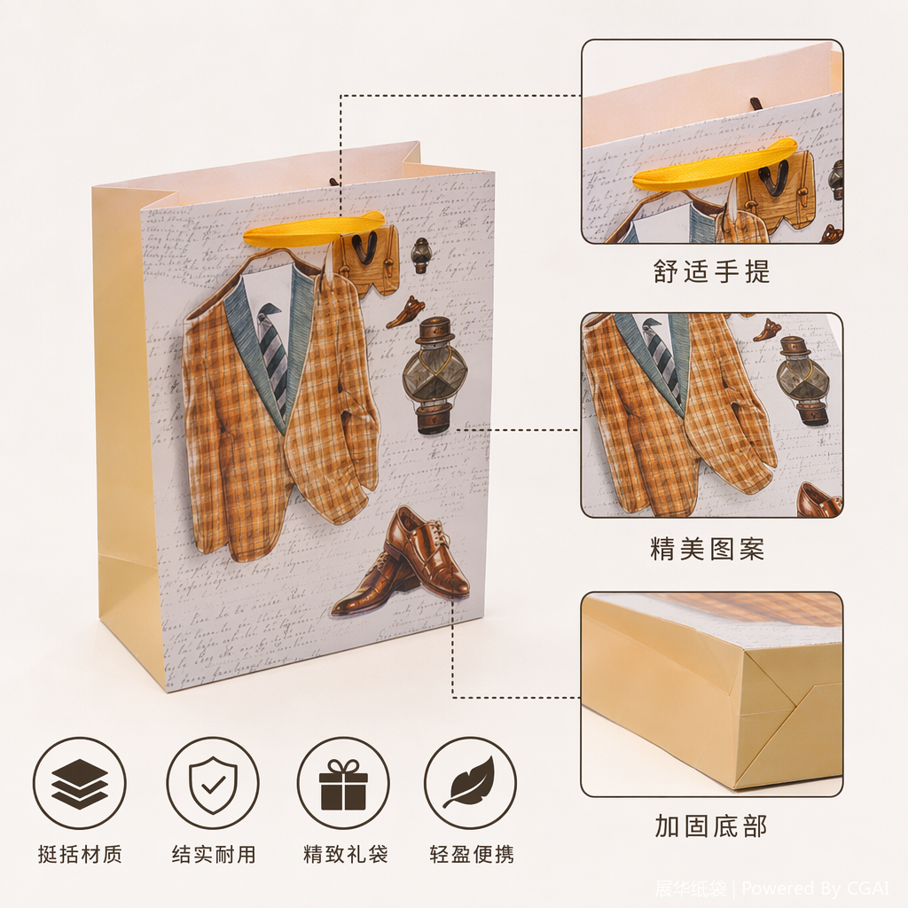 纸制礼盒手提外卖袋节日礼品包装跑步灯专用茉莉香型