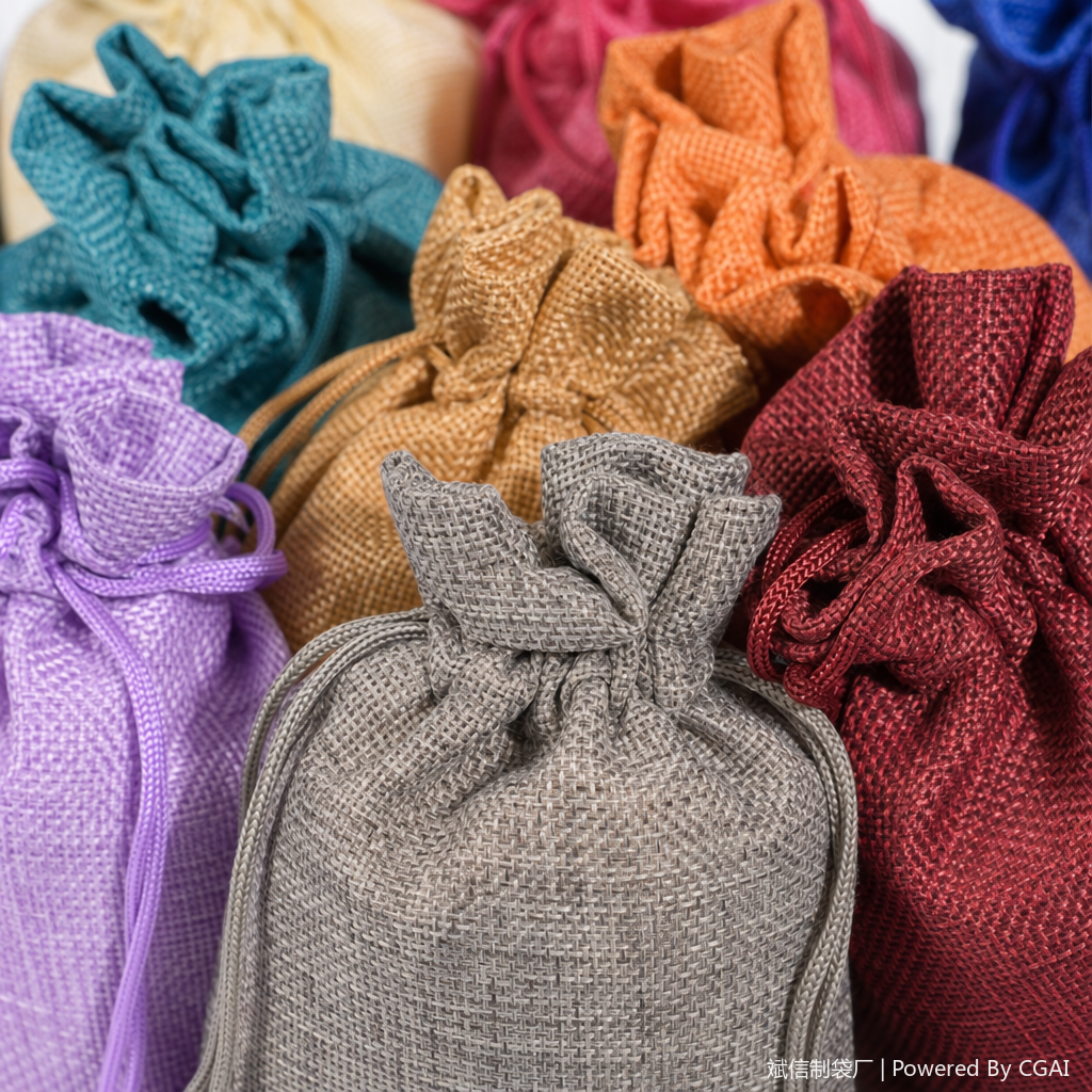 Colorful fabric small bags and other fabric packaging bags are available in multiple colors. Cotton and linen materials are hand-sewn Application Scenario