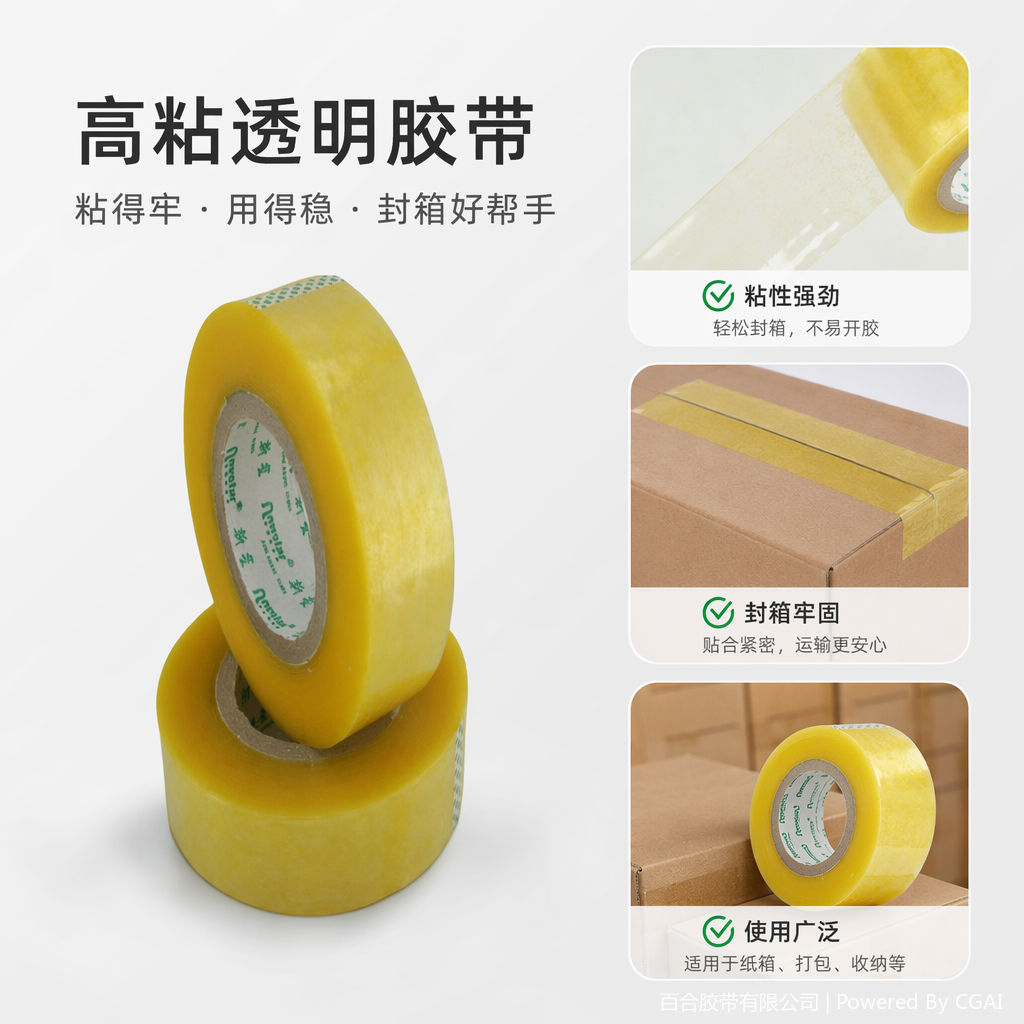 黄色其他胶带 通用强力粘性胶带 家用办公装修用