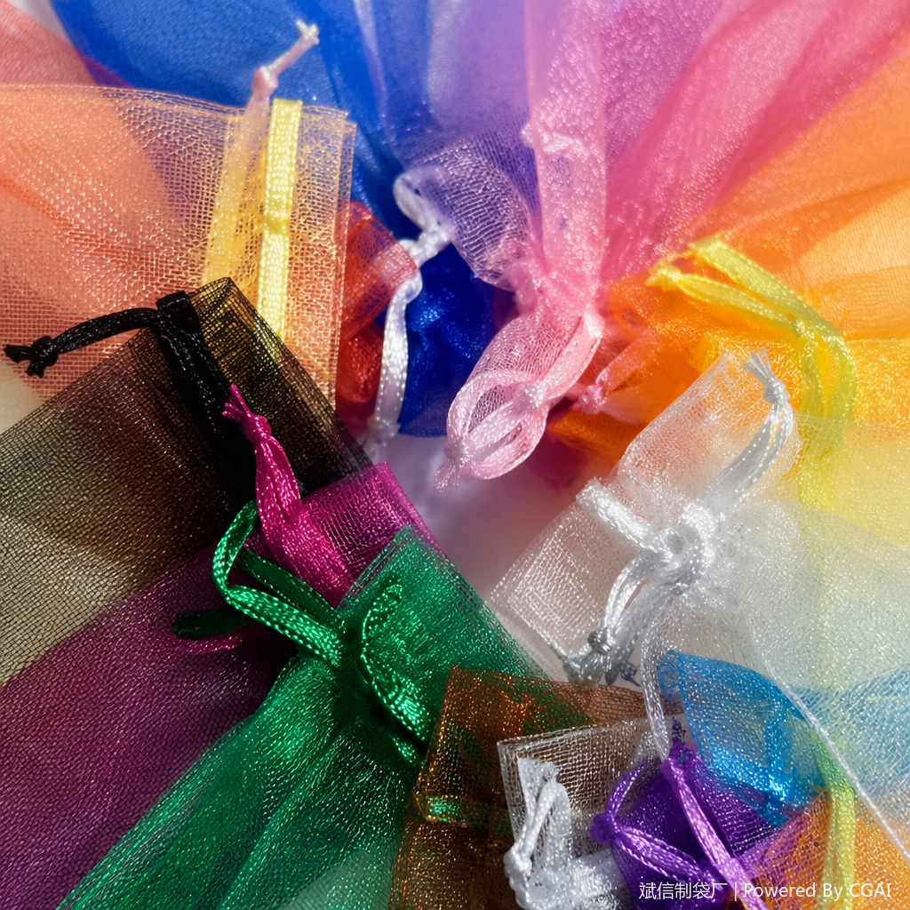 Shanshan Bag-making colorful organza drawstring bags, silk scarf packaging bags, gauze bags Application Scenario