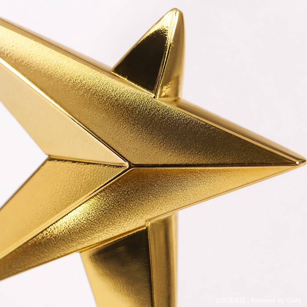 Golden five-pointed star crystal Fortune Trophy, metal basketball prize and gift Application Scenario