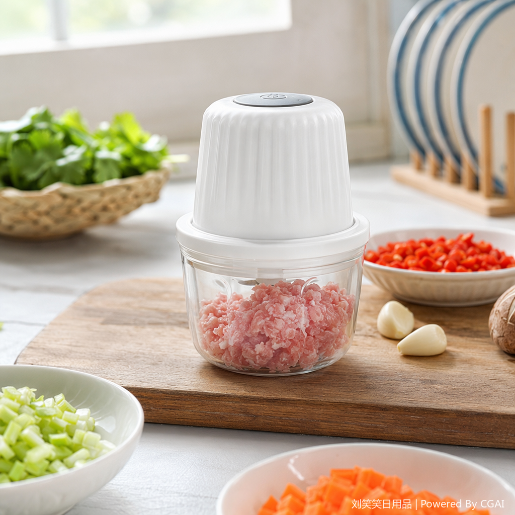 White meat primary processing mixer with transparent glass cup special equipment for mincing meat details Picture